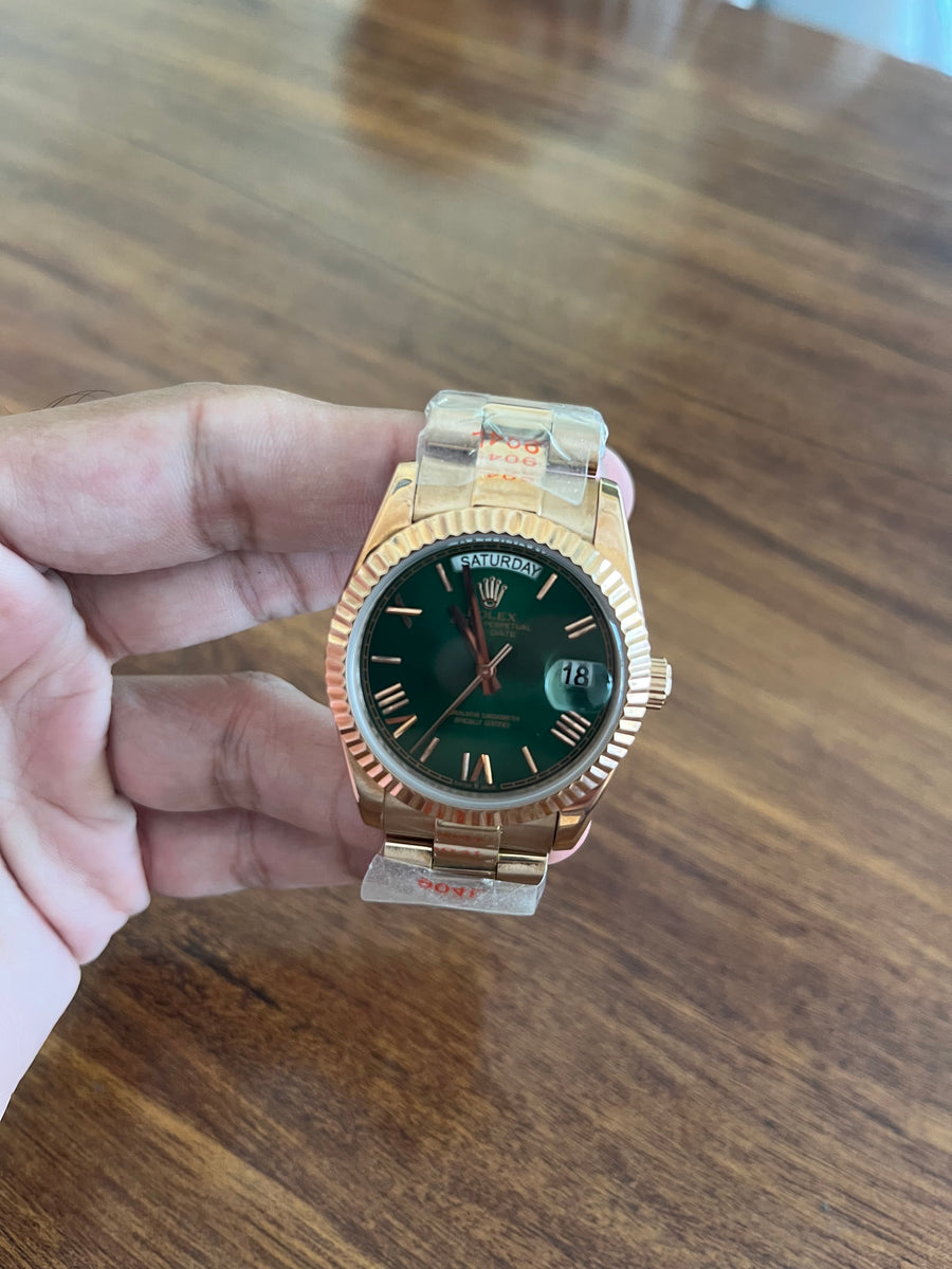Day Date 36mm - Emerald Green - Gold Bracelet