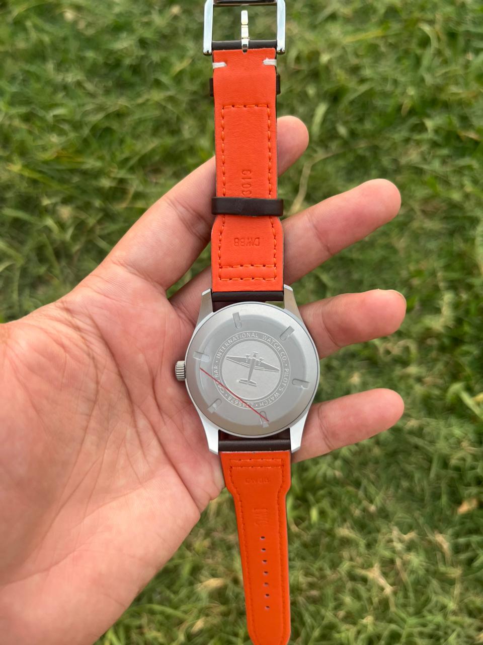Mark XVIII Pilot's Watch - Classic Black/Khaki Dial Matt Silver Case - Brown Leather Strap