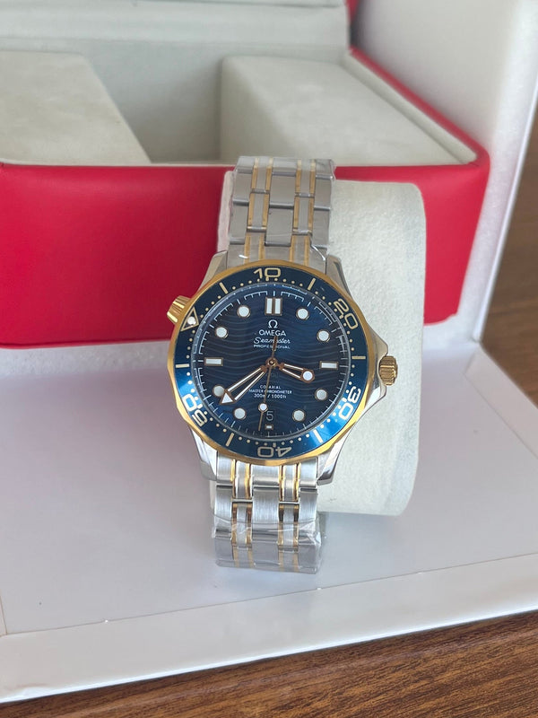 Seamaster Diver 300 - Two tone Blue Gold - Steel Bracelet