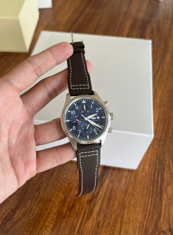 Pilot's Chronograph Watch - Blue Dial - Silver case - Le Petit Prince Edition