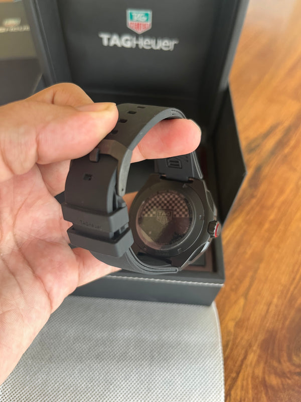 Formula 1 Chronograph Watch - Matt Black Dial - Black Silicone Strap