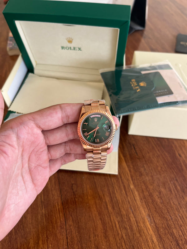 Day Date 36mm - Emerald Green - Gold Bracelet