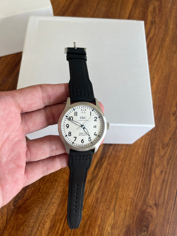 Mark XVIII Pilot's Watch - Premium White Dial - Black Leather Strap