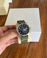Pilot's Chronograph Watch - Black Dial - Nato Strap