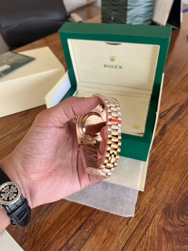 Day-Date - Olive Dial - Rose Gold Case and Bracelet - 40mm