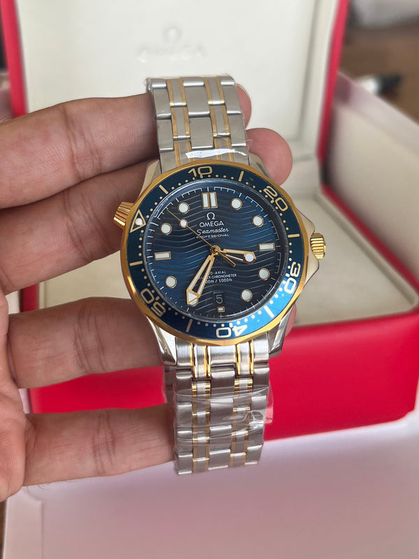 Seamaster Diver 300 - Two tone Blue Gold - Steel Bracelet