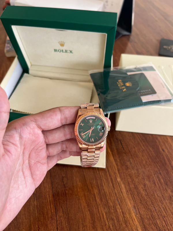 Day Date 36mm - Emerald Green - Gold Bracelet