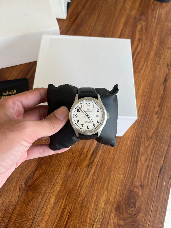 Mark XVIII Pilot's Watch - Premium White Dial - Black Leather Strap
