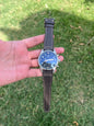 Pilot’s Chronograph Watch - Classic Black/Khaki Dial - Brown Leather Strap