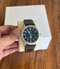 Mark XVIII Pilot's Watch - Classic Black/Khaki Dial Matt Silver Case - Brown Leather Strap