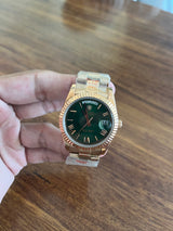 Day Date 36mm - Emerald Green - Gold Bracelet