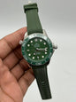 Omega seamaster diver -green dial/bezel - green silicone strap