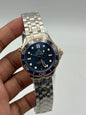 Omega seamaster diver -two tone rose gold/blue -blue dial - two tone bracele
