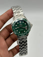 Omega seamaster diver -green dial/bezel - silver bracelet