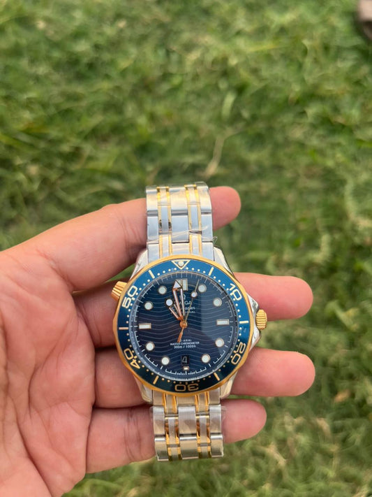Seamaster Diver 300 - Two tone Blue Gold - Steel Bracelet