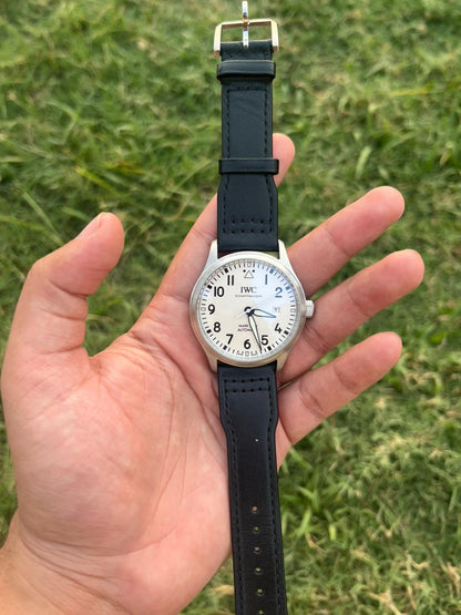 Mark XVIII Pilot's Watch - Premium White Dial - Black Leather Strap