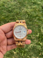 Land Dweller - White Dial - Gold Bracelet