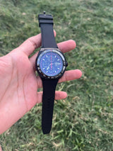 Formula 1 Chronograph Watch - Matt Black Dial - Black Silicone Strap