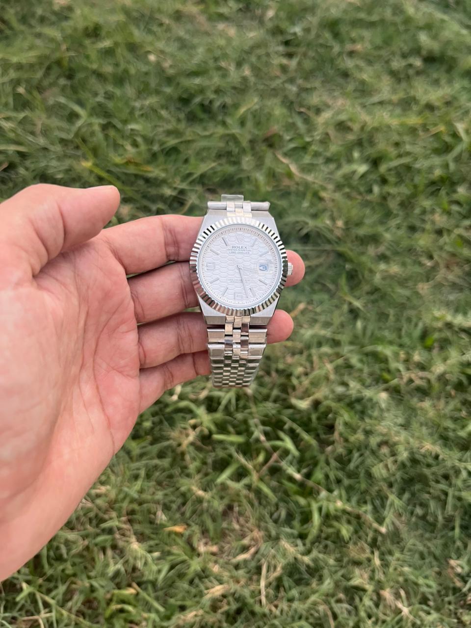 Land Dweller - White Dial - Silver Bracelet
