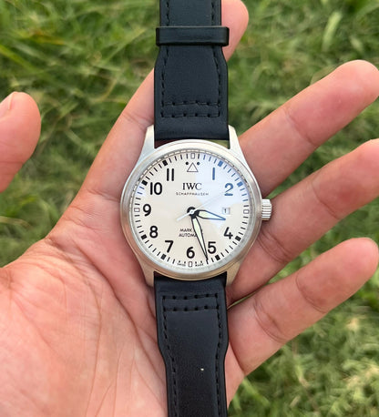 Mark XVIII Pilot's Watch - Premium White Dial - Black Leather Strap