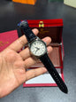 Patek Phillepe Annual calender with Moon Phase - White Dial - Black Leather Strap